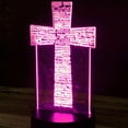 thumbnail image 3 of YSTIAN 3D Jesus Cross Night Light Lamp Illusion 16 Color Changing Table Desk Decoration Lamps Gift Acrylic Flat ABS Base USB Cable Toy, 3 of 5