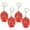 Red, variant on Hard Hat Flashlight Keychain Beer Opener | 4 Count-Yellow