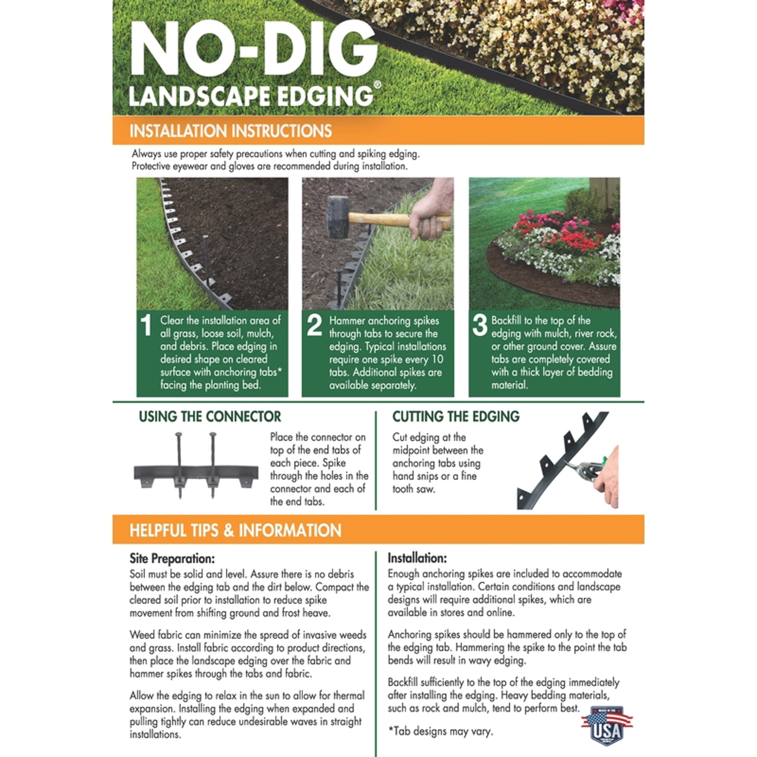 EasyFlex No Dig 20' Garden Edging