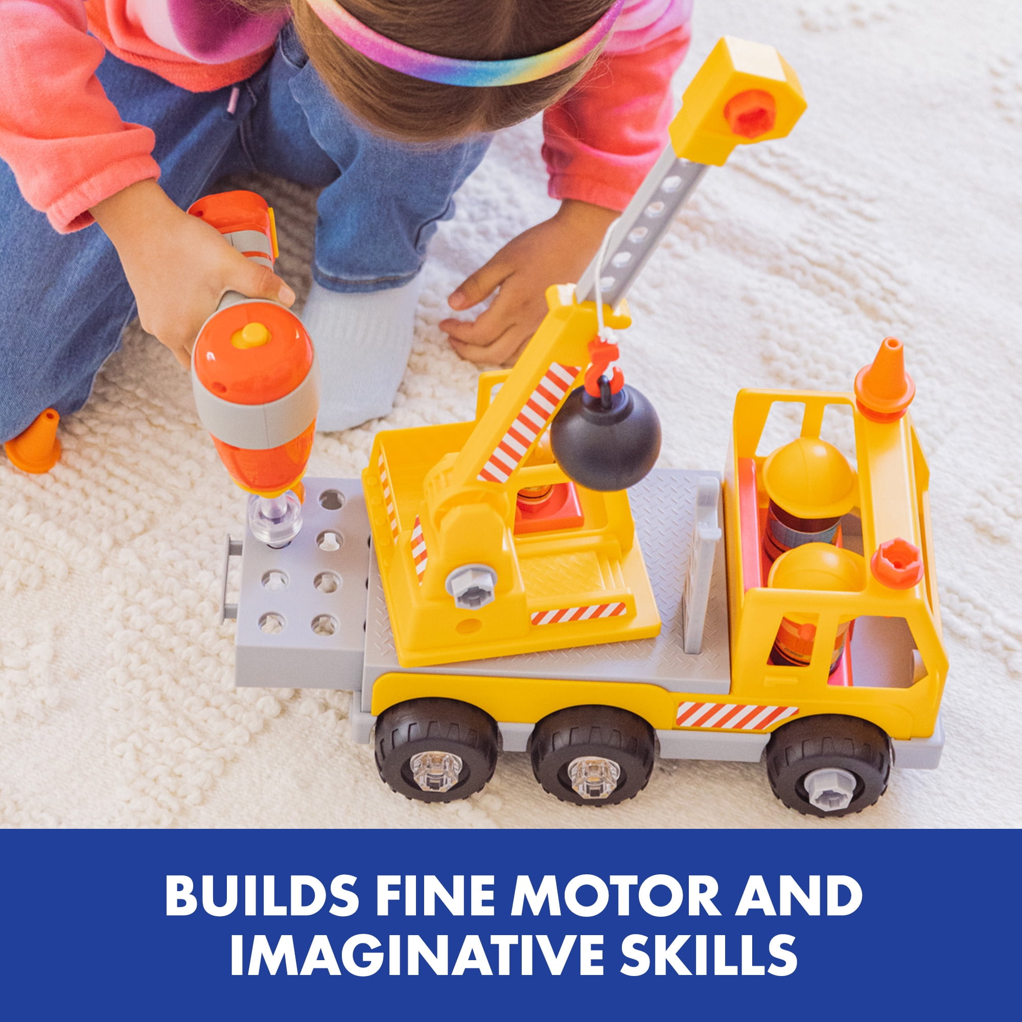 Educational Insights Design and Drill Bolt Buddies Crane, STEM Toy, Ages 3+