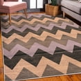 thumbnail image 3 of Chevron Decorative Rug, Zig Zag Lines Pattern on Wooden Looking Background Rustic Home Print, Quality Carpet for Bedroom Dorm and Living Room, 6 Sizes, Pale Lilac, by Ambesonne, 3 of 4