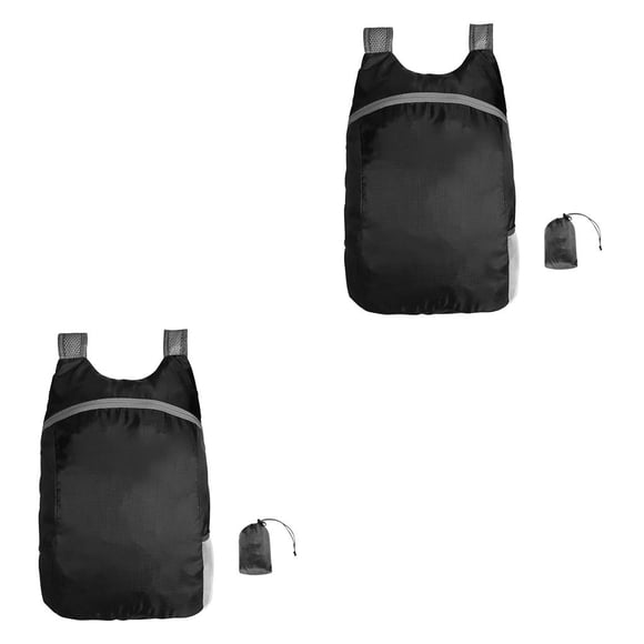 Eigraketly empacable ligera de 20L, plegable ultraligera para exteriores, práctica de viaje, para hombres y mujeres Negro 2Conjunto