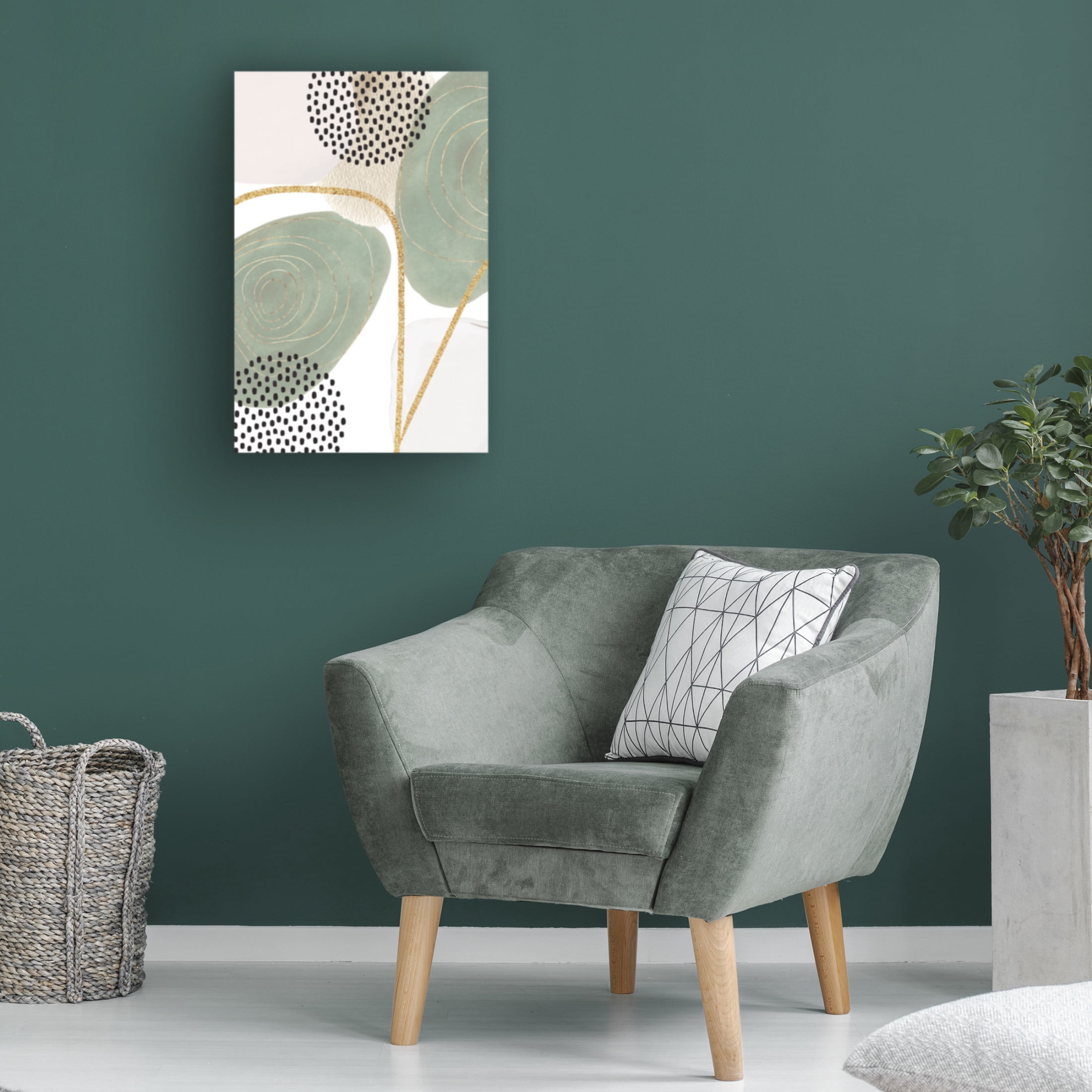 Trademark Fine Art Sally Ann Moss Calm green  4 Canvas Wall Art