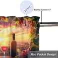 thumbnail image 5 of Vineyard Kitchen Valance Curtains Red Wine Grapes Rural Sunset Landscape Window Treatment for Living Room Bedroom Bathroom 54 by 18 in, 2 Panel, 5 of 6
