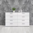 thumbnail image 6 of Levan Home Engineered Wood Contemporary 8 Drawer Double Bedroom Dresser in White, 6 of 16