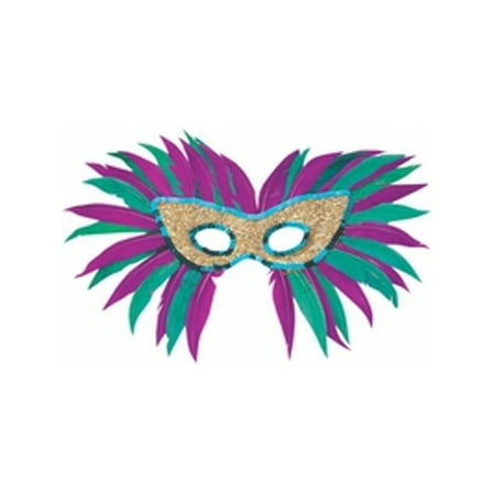 Adult Sequin Feather Mardi Gras Eye Mask