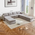 thumbnail image 5 of CONCETTA U-Shaped Convertible Sectional Couches 9 Seat 6 Back, Modern Modular Sofa Sleeper with Double Chaise, for Living RoomHome, Apartment, Dorm, Grey, 5 of 6