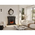 thumbnail image 6 of BOSHIRO Electric Fireplace with Mantel, 51 Inch Solid Wood TV Stand with Fireplace, Roman Column Design for Entryway Decor, Bedroom, 6 of 7