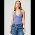 thumbnail image 4 of Tops Halter para Mujer, de Verano, con Escote en V Profundo, Sin Mangas, Color Negro, para Salir, Ropa Y2K Azul L, 4 of 9