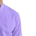 thumbnail image 3 of LEAVINGSUO Mens Dress Shirts Stand Collar Solid Color Casual Button Pocket Long Sleeve Shirt Purple S, 3 of 4