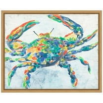 Amanti Art Rainbow Crab II Framed Canvas Wall Art Print