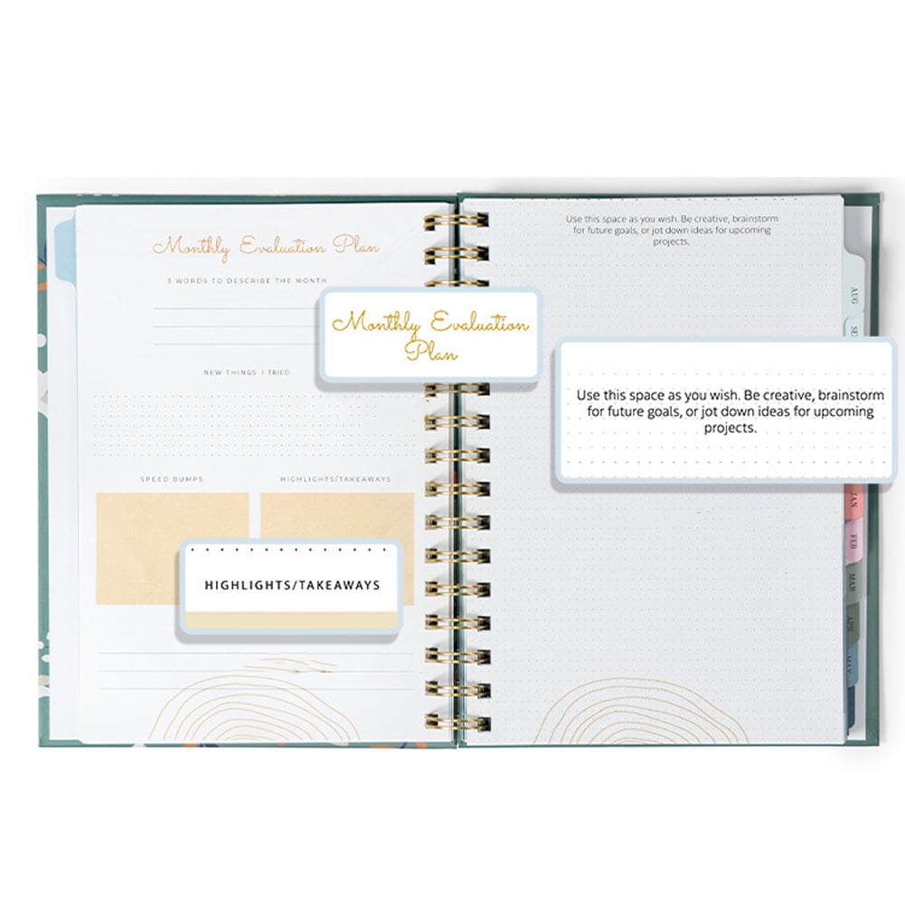 KYAIGUO Small Daily Planner/Calendar Planner for Work or Home Weekly and Monthly Planner Notebook