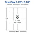 thumbnail image 6 of Avery 2-1/8" x 5-1/2" Rectangle Tickets, Glossy White, 400ct, 6 of 11