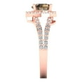 thumbnail image 3 of 1.49 ct Heart Cut Simulated Champagne Diamond with Simulated Diamond Halo Accents 18K Rose Gold Womens Engagement Ring, 3 of 5