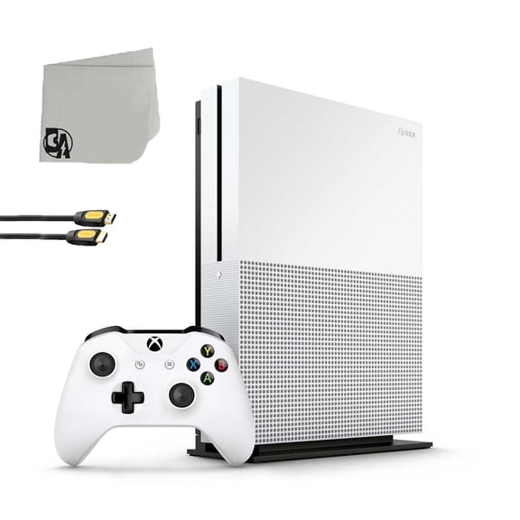 Restored Microsoft 234-00051 Xbox One S White 1TB Gaming Console with BOLT AXTION Bundle (Refurbished)