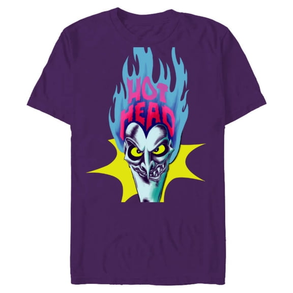 Disney Villains Hades Hot Head - Short Sleeve Blended T-Shirt for Adults – Customized-Purple