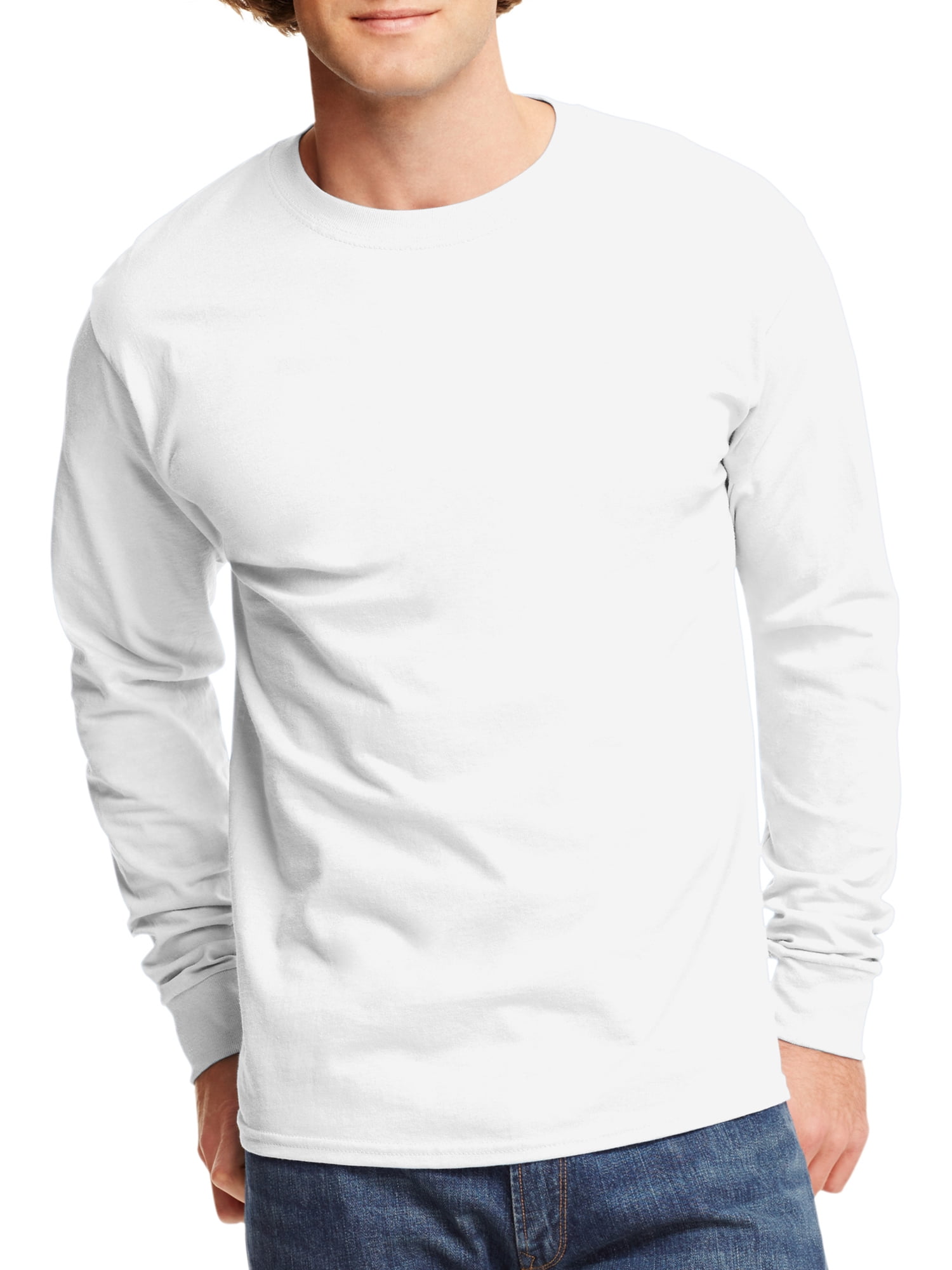 Hanes - Hanes Men's and Big Men's Authentic Long Sleeve Tee, Up To Size ...