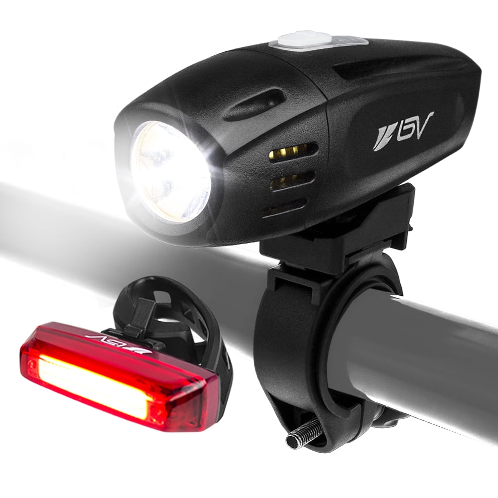 BV 300 Lumens Super Bright Rechargeable Bike Light Set (With Low