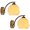 Gold+Yellow-2Pack, variant on Gold Wall Sconce Set of 2 Mid Century Modern Wall Mount Light Hardwired Sconces Wall Lighting with Milky White Glass Shade Indoor Bedside Sconces Wall Lamp for Living Room Hallway MWL02-2A