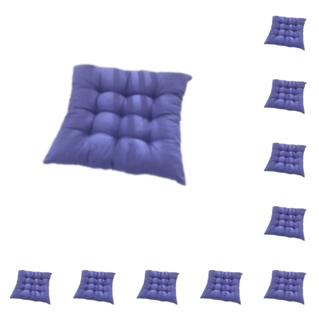 Inteprter Almohadilla para silla de masaje, lavable y espesante para máxima relajación, almohadillas duraderas y cómodas para sillas de azul oscuro 40*40 10Conjunto