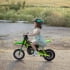 Patikuin 24V Kids Electric Motorcycle, Off-Road Motocross Bike with 250W Powerful Motor, Speeds Up to 13.6 MPH, Chain Driven, Leather Seat, Disc Brake, and Air-Filled Tires - GREEN