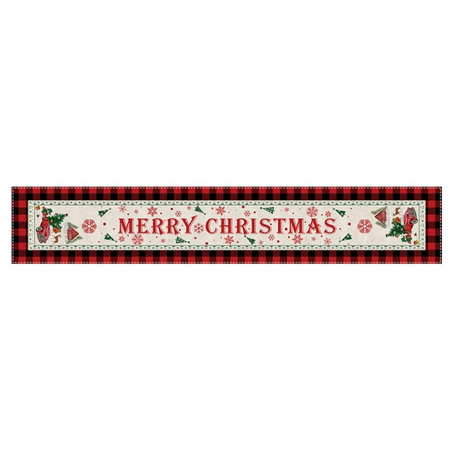 Wosthever Bandera de escritorio de Navidad Impresión Camino de Cubierta de moda Decoración de vacaciones de Navidad Adornos de Año Nuevo Mostrada Tipo 2