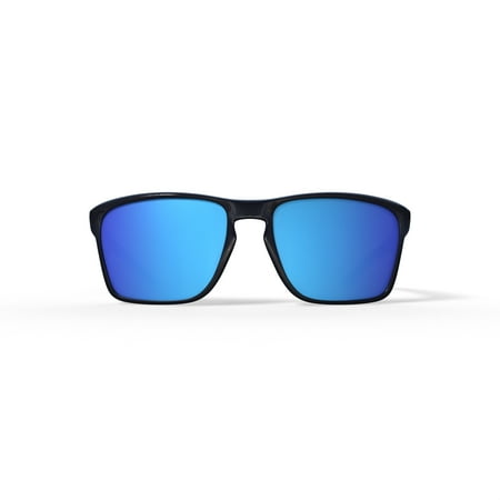 Oakley Sylas Sunglasses, Rectangular Eyeglasses with Prizm Lenses, Size 57, Black Ink/Sapphire Iridium