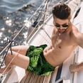 thumbnail image 2 of luoweisi Men's Beach Shorts Quick Dry Swim Trunks with Mesh Lining Tropical Leaves XL, 2 of 5