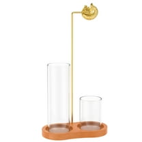 HKJUNFEI Glass Incense Holder with Dual Purpose Glasses Incense Stick Burner Holder Alligator Clip for Home Office Decor