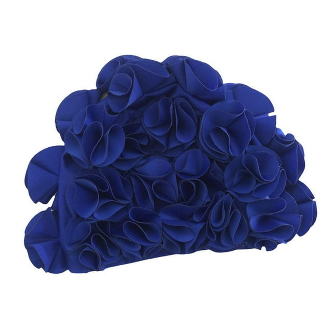Gorro de Natación Perfecl Elástico Suave Reutilizable para Niñas Azul Oscuro