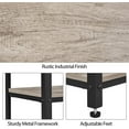 thumbnail image 4 of 30 in Tall End Table, 3-Tier Telephone Table with Strong Wooden Shelves, Small Side Table with Metal Frame for Living Room Office, Small Places, Gray, 4 of 9