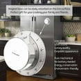 thumbnail image 2 of Stainless Steel Kitchen Timer Mechanical Wind-up Timer Reminder for Cooking Baking Mechanical Cooking Timer with Loud Alarm for Kitchen Cooking Baking No Batteries Required, 2 of 10