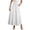 White, variant on Tqcoqu Women's Cotton Linen Midi Skirt with Pockets Casual Flowy Swing Elastic High Waist A-Line Long Boho Skirts,Army Green Women's S-XXL