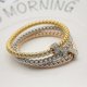 thumbnail image 3 of Women's Tri Tone Stretch Bracelet 3 Piece Set, 3 of 5
