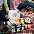 thumbnail image 5 of FORMRS Insulated Cooler Bag 24 Cans Capacity Soft Leakproof Lunch Box with Side Pockets, Light Floral, 5 of 7