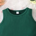 thumbnail image 3 of Hiiyo Infant Girls Summer Clothes Set Ribbed Tank Top and Bow Shorts Outfits for Kids, 3 of 5