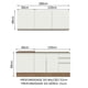 thumbnail image 3 of Cocina Integral MADESA Glamy 180cm Marrón/Blanco, 3 of 5