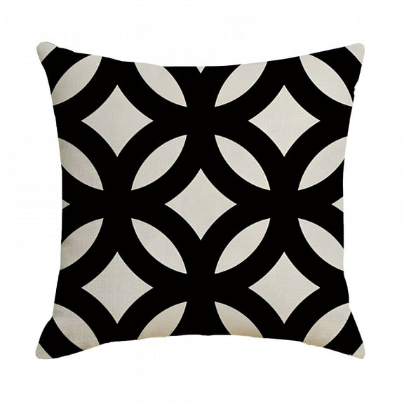 LAMIRO Black And White Outdoor Pillows Outdoor Pillow Decorative Throw Pillows Black White Waterproof Hugging Pillow Household Design Pattern Sand Pillow