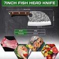 thumbnail image 4 of Butcher Chef Knife Meat Cutting Hand Forged Kitchen Cooking Knife With Gift Box, 4 of 6