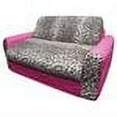 thumbnail image 2 of Kid's Pink Leopard Sofa Sleeper with Pillows, 2 of 2