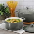 thumbnail image 7 of MegaChef 2.7 Quart Round Enameled Cast Iron Casserole in Gradient Gray, 7 of 7