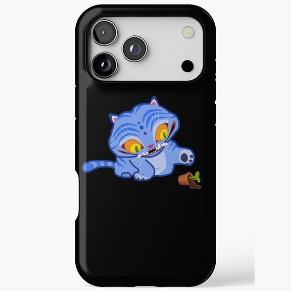 Cute Blue Tiger Kpop Art iPhone Case 17 16 15 14 13 12 11 Pro Max