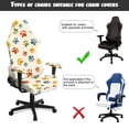 thumbnail image 5 of TSOVTHRID Colorful Paw Beige Print Gaming Chair Covers with Armrest Covers Set of 4 Elastic Universal Fit Gaming Chair Slip Cover Set Breathable Rotating Armchair Slipcovers, 5 of 7