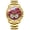 Gold-Red, variant on Mens Round Quartz Watch with Date, Stop-watch, and Night Light - Stainless Steel Strap, Alloy Case, Business Style, Water Resistant, Electronic Movement