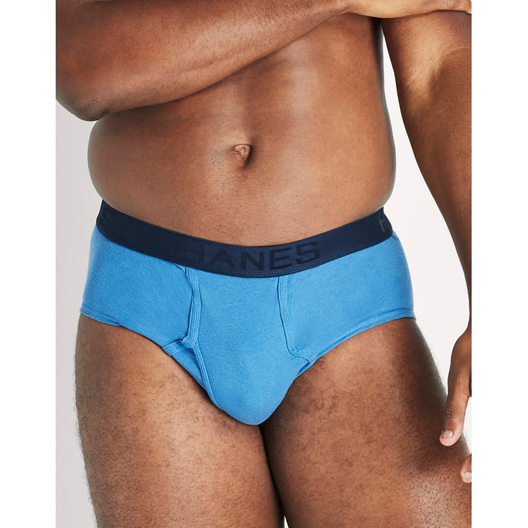 Hanes Ultimate Big Men's Cotton Briefs Underwear Pack, Assorted