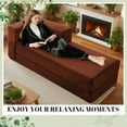 thumbnail image 6 of 78" Convertible Sofa Bed, Corduroy Deep Seat Folding Pull Out Couch with Pillows, No Assembly Modern Boneless Couch Compression Sofa in Box, Floor Sofa with Storage Pocket for Living Room, 6 of 10