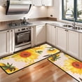 thumbnail image 3 of Kitchen Rugs Sets Of 2,Pink Sunflower Daisy Pattern Anti Fatigue Kitchen Mat Rugs Non Slip Washable,Decorative Kitchen Floor Mats for Kitchen,Sink,Laundry,17"x47"+17"x47", 3 of 5