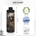 thumbnail image 3 of Susaid Bald Eagle Soldier Print 18oz Sports Insulated Kettle Stainless Steel Water Bottle Leakproof Sport Flask, 3 of 7
