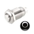 thumbnail image 3 of Interruptor de botón pulsador de metal de enclavamiento Uxcell Cabeza alta 12mm Diámetro de montaje 1NO 3-6V Luz LED blanca, 3 of 5