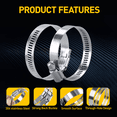 thumbnail image 6 of 40PCS Hose Clamps Stainless Steel 3/8''-5/8''(10-16mm) Worm Gear Hose Clamp Kit, 6 of 6